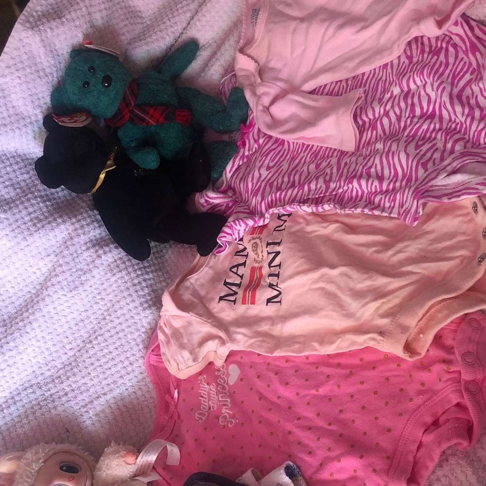 Pink Baby Onesie Bundle with Graphic Detail